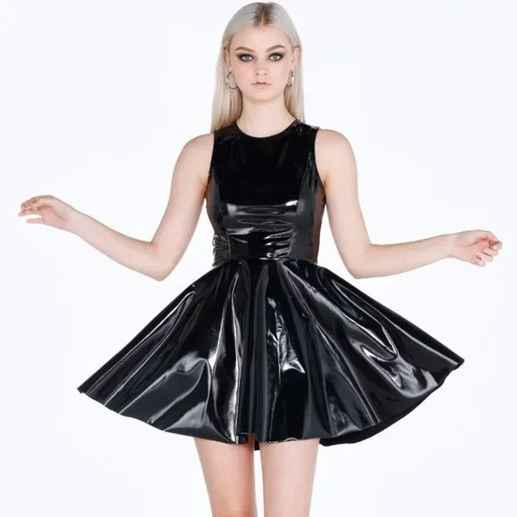 Blackmilk PVC Skater Dress - LIMITED - Picture 3 of 7